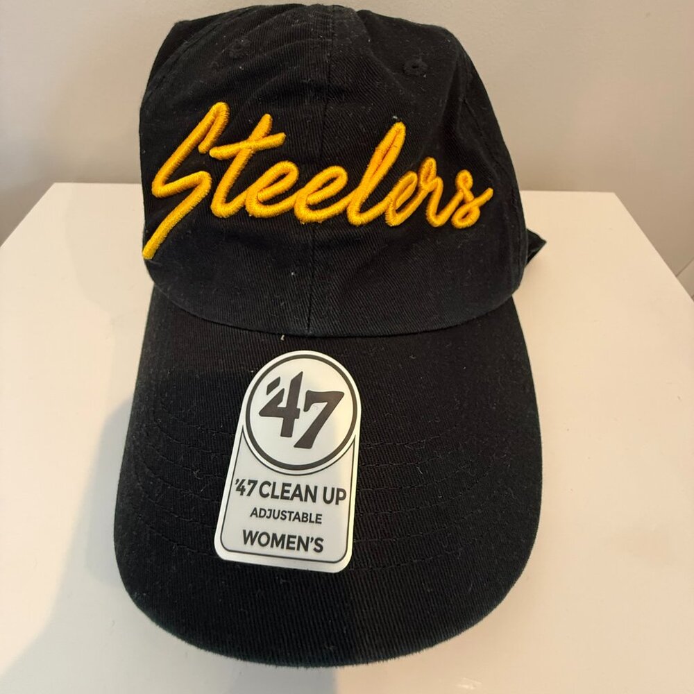 Women's Pittsburgh Steelers '47 Black Adjustable Hat - NWT